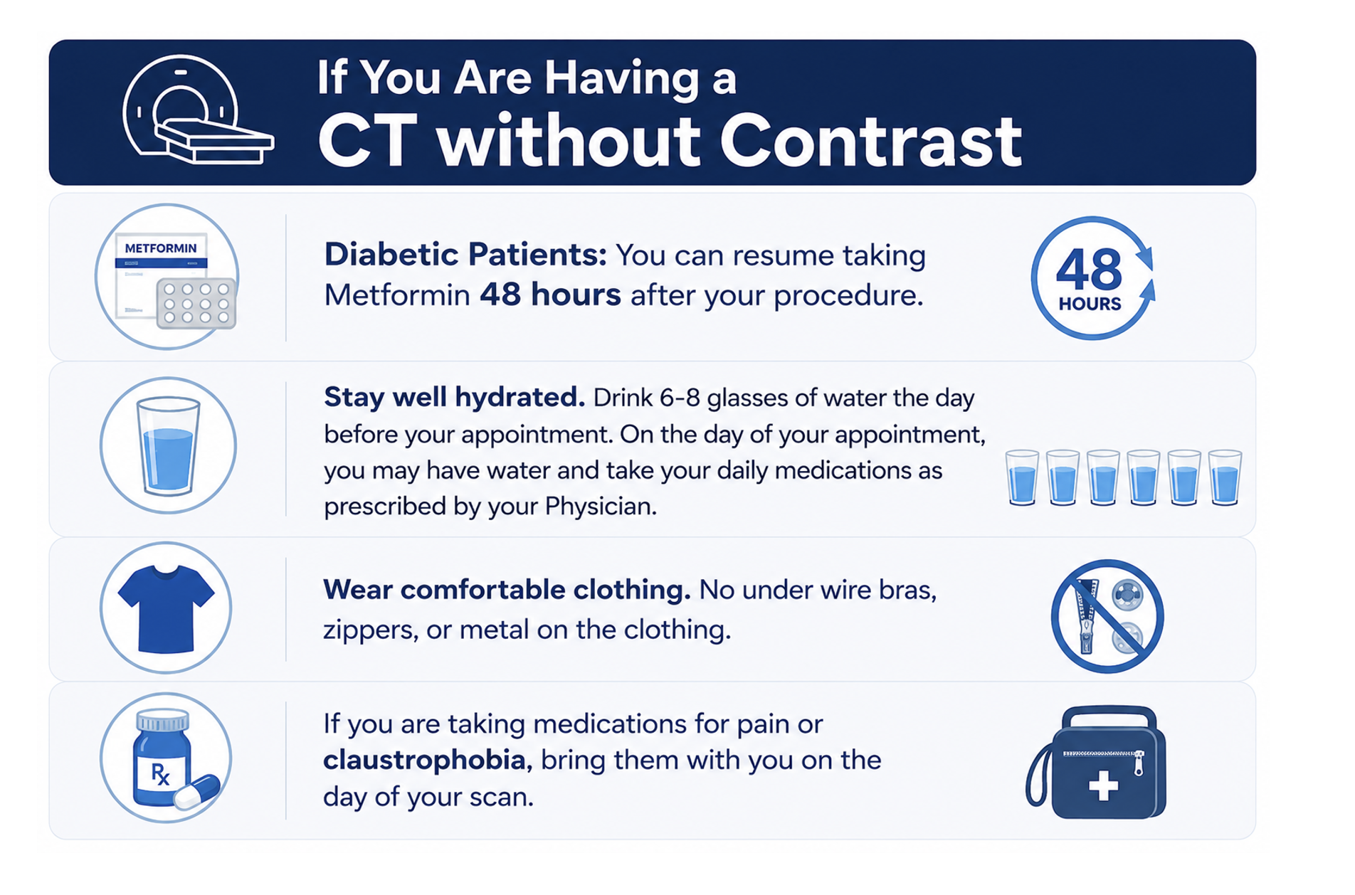 CT without contrast instructions