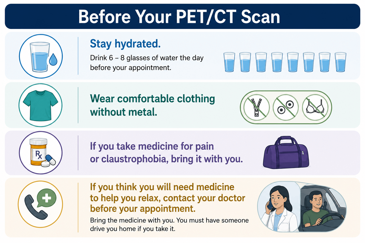 General preparation before your PET/CT