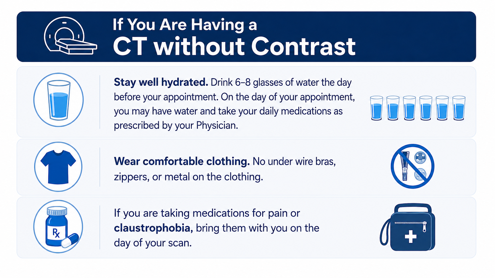 CT without contrast instructions