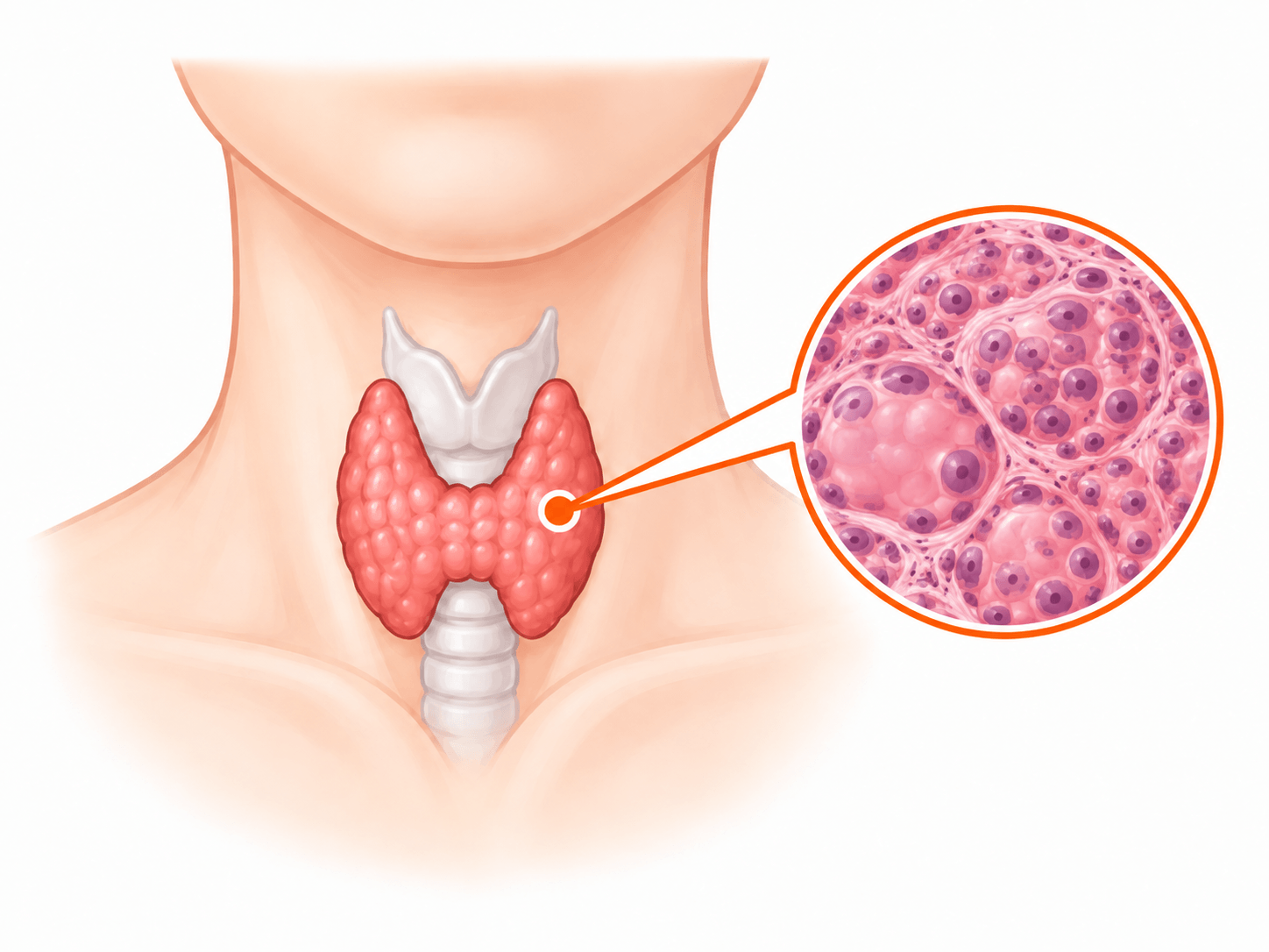 Illustration of the treatment target for I-131 Thyroid Therapy