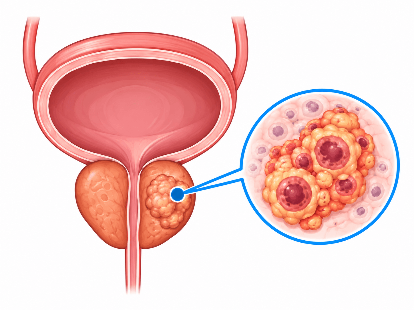 Illustration of the treatment target for Pluvicto